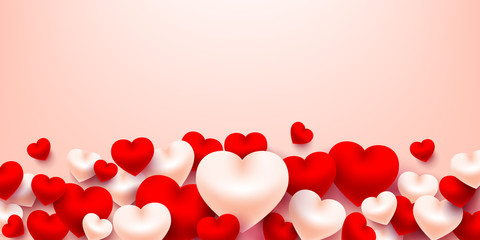 Valentine Hearts Background with Sweet heart. Vector Illustration EPS 10