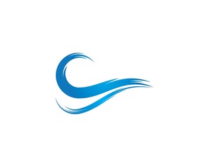 Water Wave symbol and icon Logo Template
