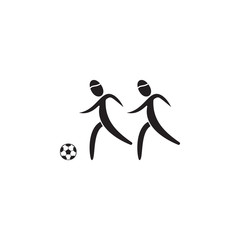 Fototapeta na wymiar players run after the ball icon. Element of figures of sportsman icon. Premium quality graphic design icon. Signs, symbols collection icon for websites, web design, mobile app