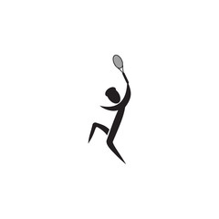 hitting the ball in tennis icon. Element of figures of sportsman icon. Premium quality graphic design icon. Signs, symbols collection icon for websites, web design, mobile app