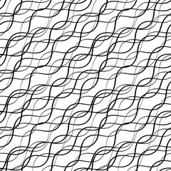 Stylish wavy background. Seamless pattern.Vector. スタイリッシュななみなみパターン