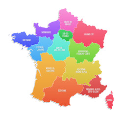 Carte des Régions de France