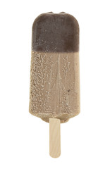 chocolate popsicle isolated on white background