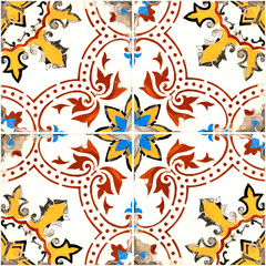 Traditional Portuguese glazed tiles