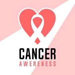 cancer awareness poster. ribbon. sticker