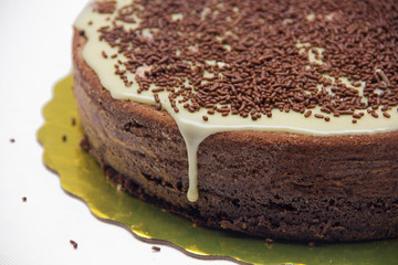 Chocolate cake with white chocolate cream