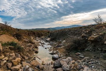 Fototapeta premium Stream of mountain river