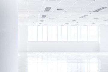 Blur inside Modern office with open space.