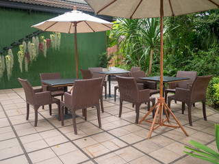 Chair in garden