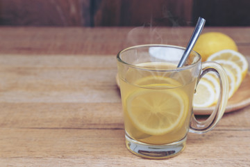 Hot lemon water