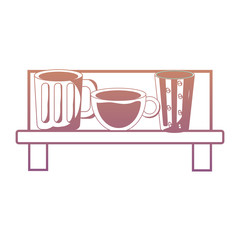 shelf with kitchen utensils