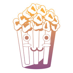 Kawaii pop corn bucket icon
