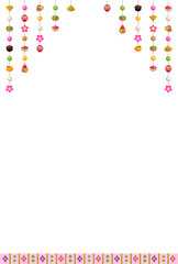 ひな祭りのフレーム　吊るし飾り　縦