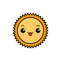 summer sun isolated icon vector illustration design