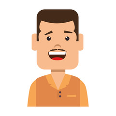 young man avatar character vector illustration design