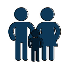 family silhouette isolated icon vector illustration design