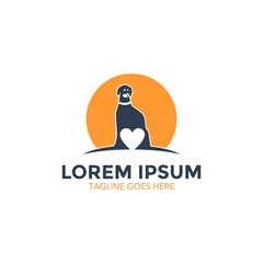 love your pet day logo. sticker. poster. vector. editable