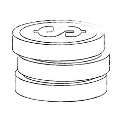 coins money isolated icon vector illustration design