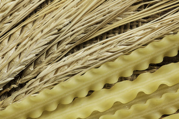 Close of yellow pasta