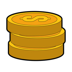 coins money isolated icon vector illustration design