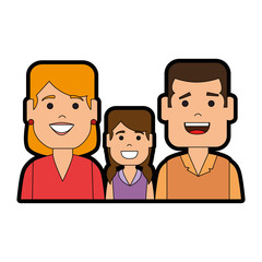 family happy avatars characters vector illustration design