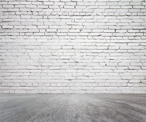 interior with brick wall