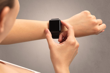 Hand with smartwatch