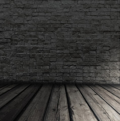old room with brick wall