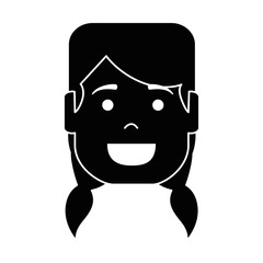 beautiful woman head avatar character vector illustration design