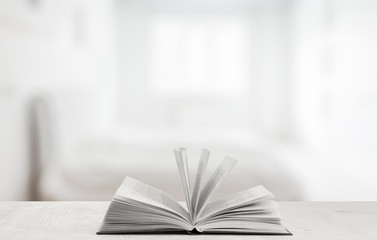 open book on in the bedroom