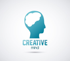 Creative minds and ideas icon vector illustration graphic