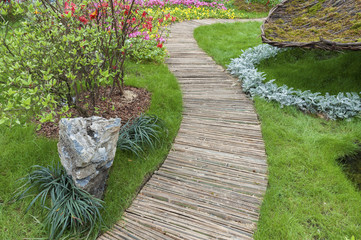 Path in Ornate Flower Garden