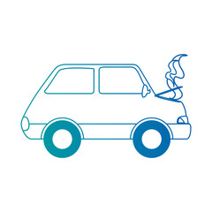 car burning isolated icon vector illustration design