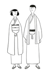 結婚式は和服で出席しました