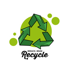 Recycle round symbol icon vector illustration graphic