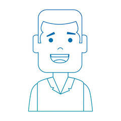 young man avatar character vector illustration design