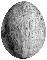 oeuf de pierre, fond blanc 