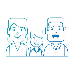 family happy avatars characters vector illustration design