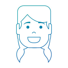 beautiful woman head avatar character vector illustration design