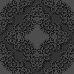 Fototapeta premium Elegant seamless lace pattern. Openwork background. Vector Illustration