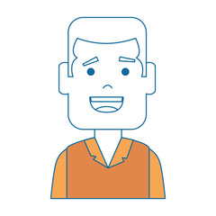 young man avatar character vector illustration design