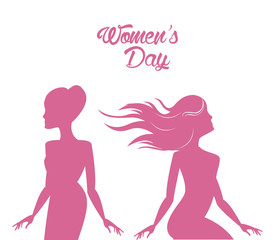 Womens day card icon vector illustration graphic design
