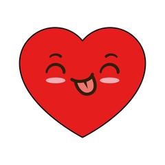 cute heart kawaii character kawaii character vector illustration design