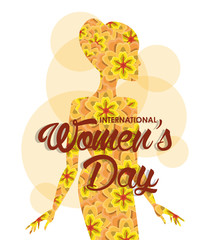 Womens day card icon vector illustration graphic design