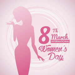 Womens day card icon vector illustration graphic design