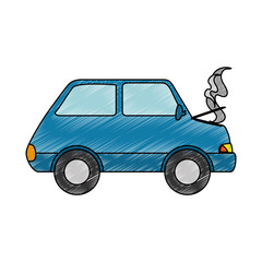 car burning isolated icon vector illustration design
