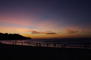 Fototapeta na wymiar Sunset in Phuket in Kamala