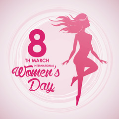 Naklejka na ściany i meble Womens day card icon vector illustration graphic design