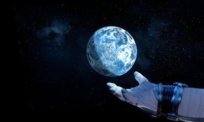 Earth day concept. Mixed media