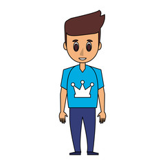 Boy kid cartoon icon vector illustration graphic design